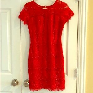 Red lace Valentines Day dress